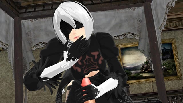 Nier Automata - 2B Handjob & BJ Lewd FRAGGY HentaiGirl — photo 1