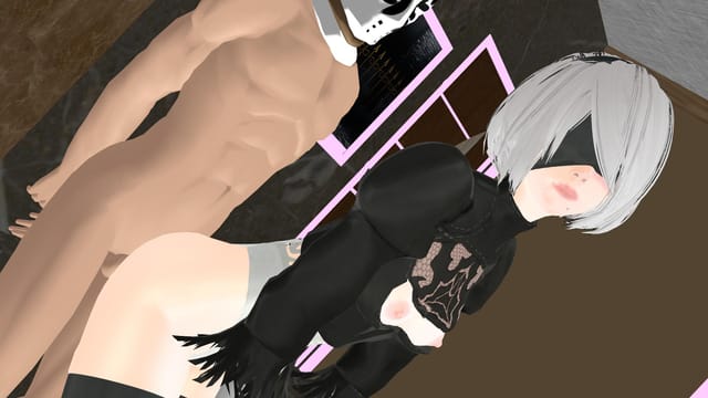 Nier Automata - 2B Thighjob &amp; Buttjob Lewd FRAGGY hentai girl — photo 1