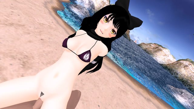 RWBY - Blake On the Beach CGI Girl Lewd FRAGGY — photo 2
