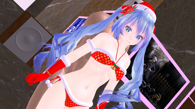 Xmas Vocaloid - Miku Thighjob &amp; Buttjob CGI Girl Lewd FRAGGY — photo 5