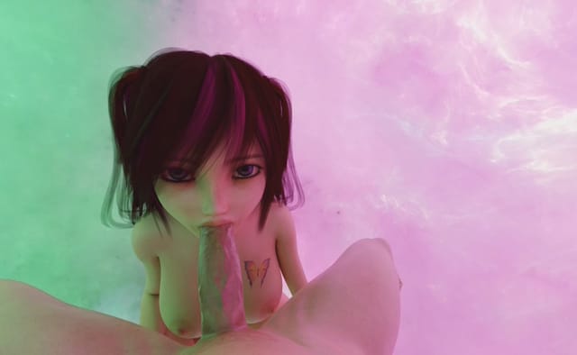 Neon Goddess Blowjob AlexGoldxx — photo 3