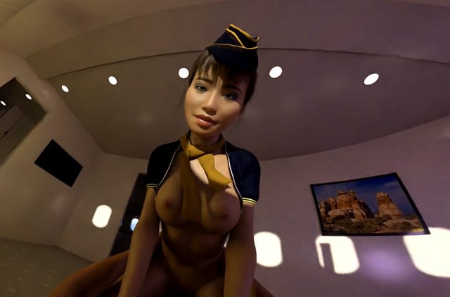 Flight Attention with Sexy Stewardess (CGI Cowgirl POV) SkinRays — photo 2