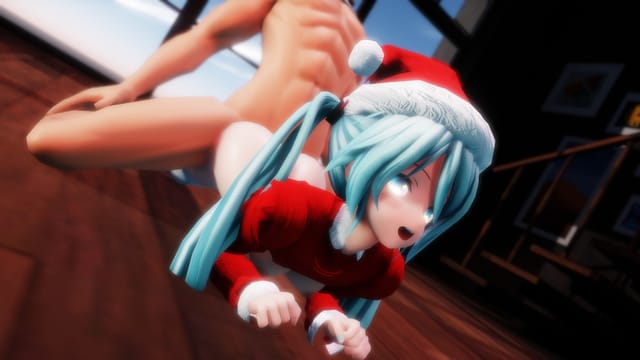 Vocaloid – Xmas Miku Buttjob & FlatIron Lewd FRAGGY — photo 1