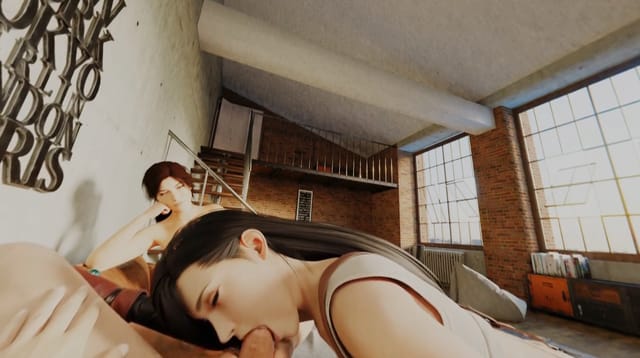 Tifa and Lara - Blowjob and Feetjob LewdVROfficial — photo 4