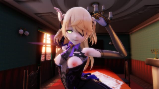 Genshin Impact - Fischl Fucked On The Table Lewd FRAGGY — photo 5