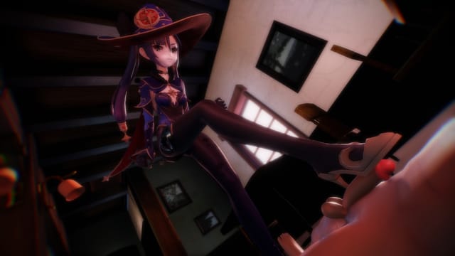 Genshin Impact - Mona Standing Footjob Lewd FRAGGY — photo 3