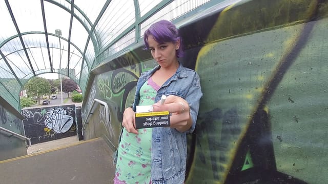 Annabel Lee - Smoking On The Bridge VR porn — photo 1