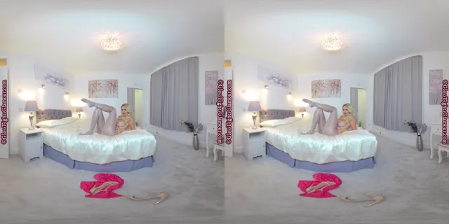 Porchia Watson — Porchia Halterneck Dress With Grey Glossy Tights 180° VR sex — photo 5