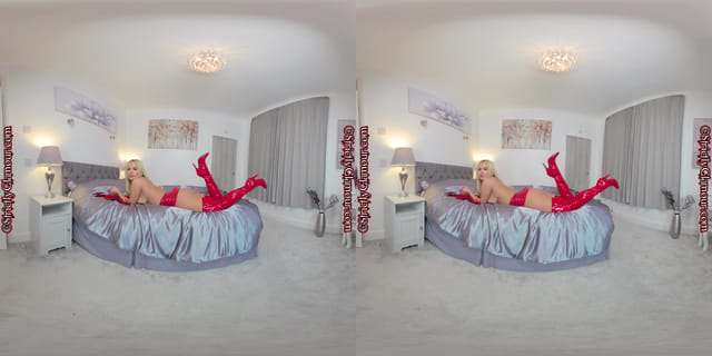 Louise Red Leather Daze VR porn — photo 9