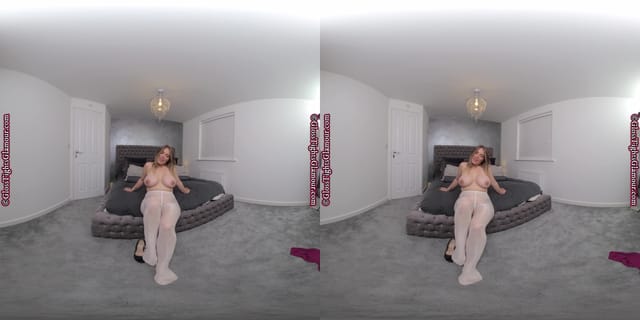 Siobhan Dress With White Glossy Tights VR porn — photo 4