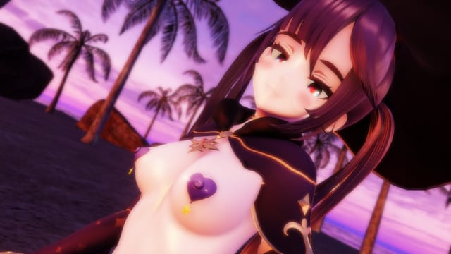 Genshin Impact - Mona beach Sunset Ride Lewd FRAGGY — photo 1