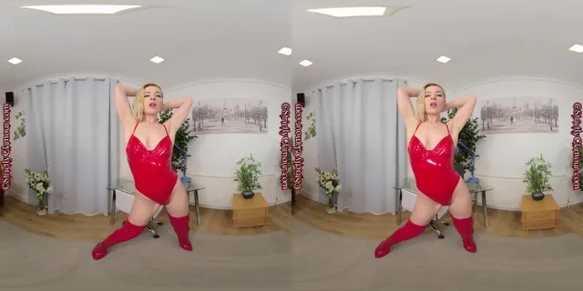 Rosa Red Cupped Body Suit Rosa StrictlyGlamourVR — photo 9