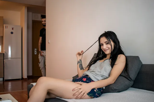 Ramming My Pussy With A Huge Dildo While My Step-Brother Is Spying Zoe Foxxy WoowVR — photo 3