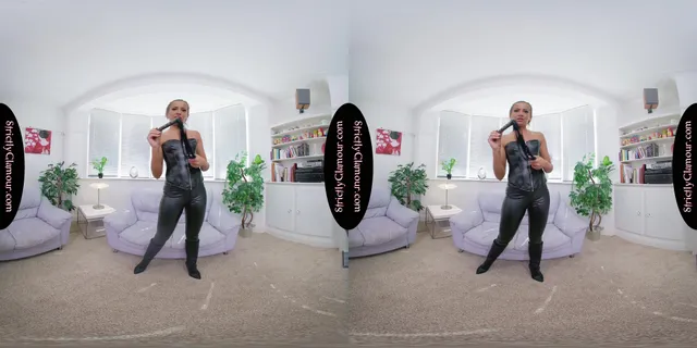 Lara Lee Black Leather Top & Skin Tight Trousers JOI StrictlyGlamourVR — photo 7