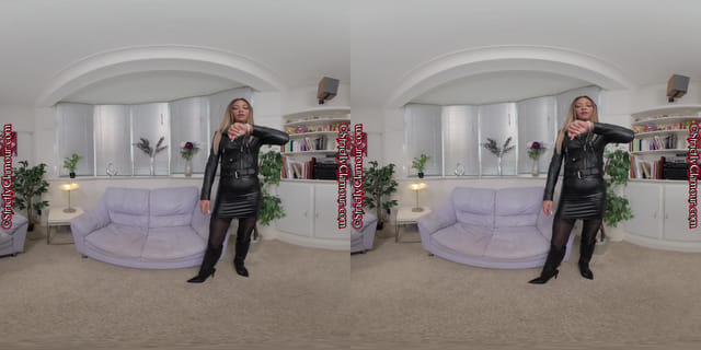 Natalia Forrest Leather Biker MistressClass Performance JOI StrictlyGlamourVR — photo 10