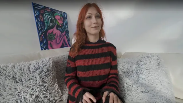 White Casting Couch Fresh Face New Girl Ginger Hurricane First Time Naked On Camera VRgoddess — photo 4