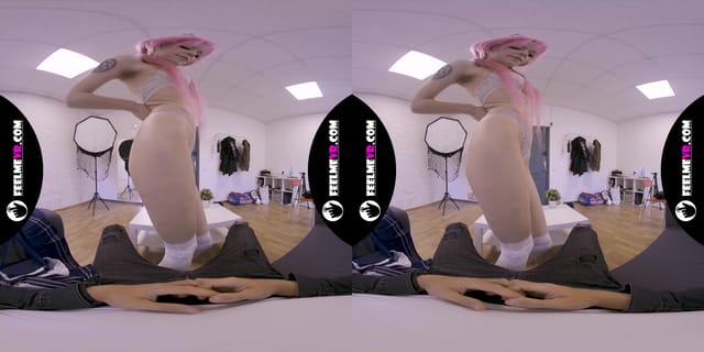 Virtual Reality Nude Lapdance Video With Pink Hair Girl Lilly VR porn — photo 9