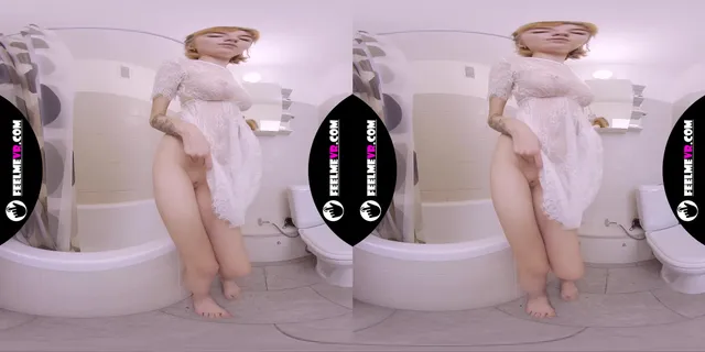 180VR Porn Video With Lilly Mays She Masturbates With A Pink Vibrator FeelmeVR — photo 6