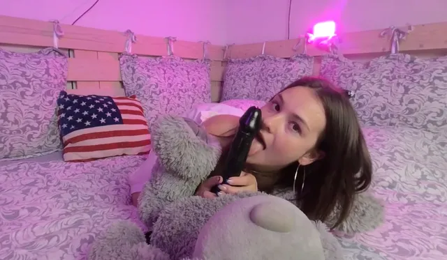 Strapon Sex With Teddy Bear in Bedroom Plushies TV — photo 3