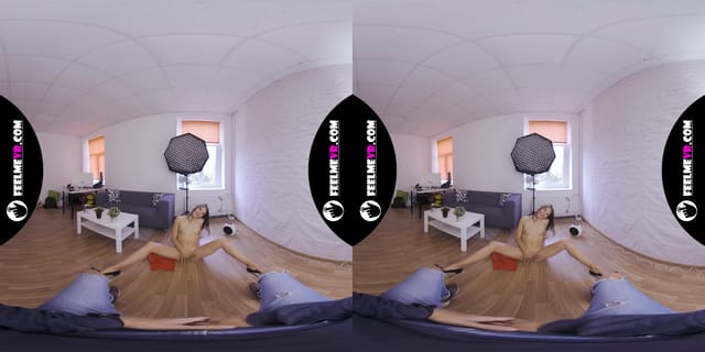 Virtual Reality Nude Striptease With Lady In Red Polina VR porn — photo 7