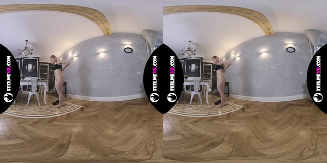 Leyla First In Her Life Naked At Camera Vr3d Backstage FeelmeVR — photo 3