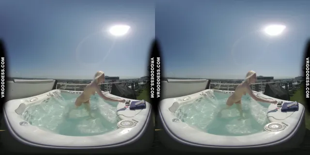 Penthouse Rooftop Jacuzzi Hot Ingrida Smoking And Masturbating In The Sun VRgoddess — photo 10
