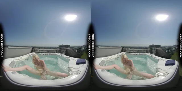 Penthouse Rooftop Jacuzzi Hot Ingrida Smoking And Masturbating In The Sun VRgoddess — photo 8