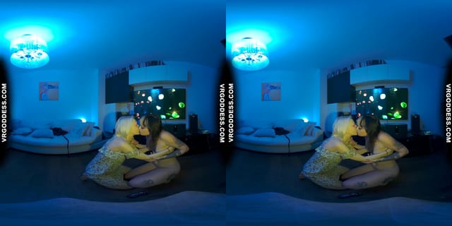 Brille Giving Sexy Striptease Lapdance With Pussy Licking Dildo For Ingrida Pov VRgoddess — photo 5