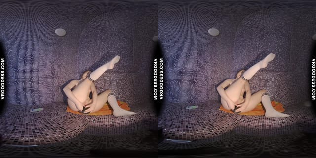 Pretty Teen Lika Masturbating With A Fetish Dildo In The Sauna Steam Room VRgoddess — photo 6