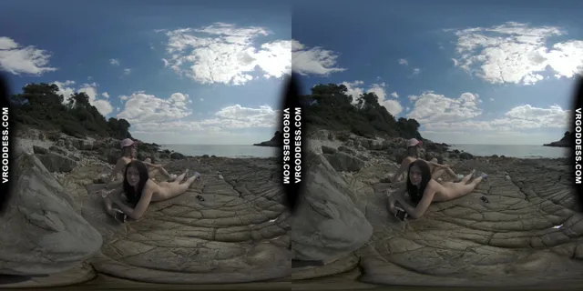 Matty And Josie Kayaking On Vacation Hiking Nude On Abandoned Island VRgoddess — photo 8