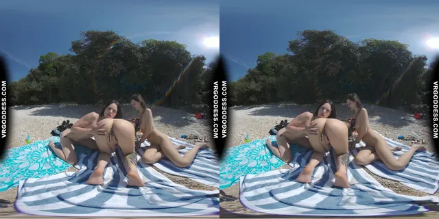 3 Babes On Nude European Beach Mini Lesbian Outdoor Vacation Orgy Matty Cheri Rebeka Ruby VRgoddess — photo 8