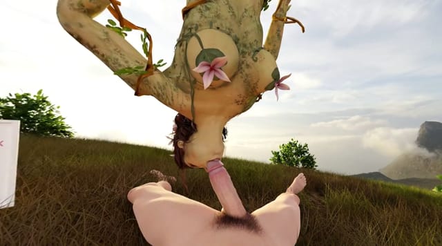 VReal_18K Poison Ivy Spinning Blowjob while Hanging from a Tree (Arkham Knight parody) - 3D CGI render — photo 6