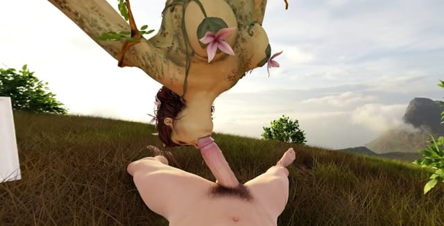 VReal_18K Poison Ivy Spinning Blowjob while Hanging from a Tree (Arkham Knight parody) - 3D CGI render — photo 2