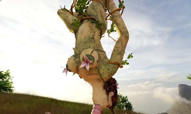VReal_18K Poison Ivy Spinning Blowjob while Hanging from a Tree (Arkham Knight parody) - 3D CGI render — photo 7