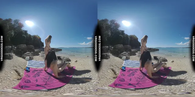 Sunny Beach Afternoon Nude Sunbathing And Searching For Shells On Vacation With Matty Josie VRgoddess — photo 6