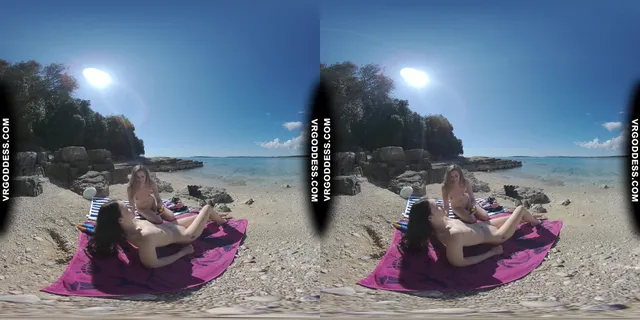 Sunny Beach Afternoon Nude Sunbathing And Searching For Shells On Vacation With Matty Josie VRgoddess — photo 5