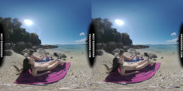 Sunny Beach Afternoon Nude Sunbathing And Searching For Shells On Vacation With Matty Josie VRgoddess — photo 3