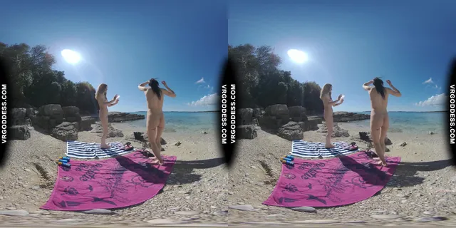 Sunny Beach Afternoon Nude Sunbathing And Searching For Shells On Vacation With Matty Josie VRgoddess — photo 2