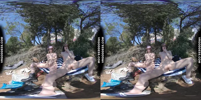 Matty And Josie Public Masturbation Outdoors Next To Abandoned Building VRgoddess — photo 3
