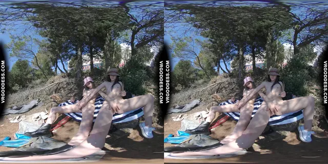 Matty And Josie Public Masturbation Outdoors Next To Abandoned Building VRgoddess — photo 4