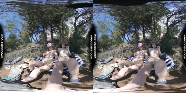 Matty And Josie Public Masturbation Outdoors Next To Abandoned Building VRgoddess — photo 1