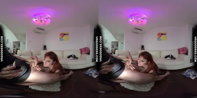 Pretty Tattooed Girl Brilla Giving Virtual Blowjob Deepthroating Cum All Over Tits VRgoddess — photo 7