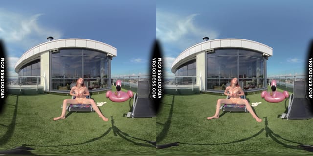 Summertime Naked Teen Sunbathing Babe Margarita Enjoying Herself In Bubbles In Sun VRgoddess — photo 39