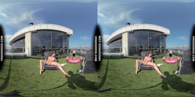 Summertime Naked Teen Sunbathing Babe Margarita Enjoying Herself In Bubbles In Sun VRgoddess — photo 38