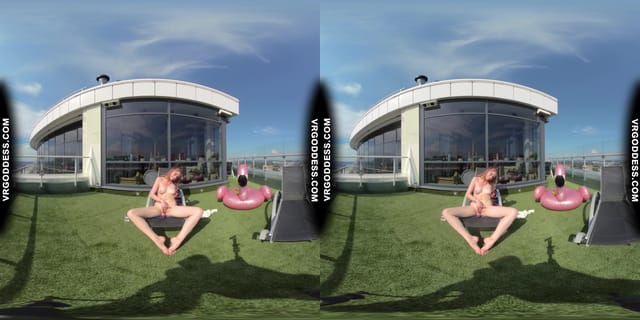 Summertime Naked Teen Sunbathing Babe Margarita Enjoying Herself In Bubbles In Sun VRgoddess — photo 40