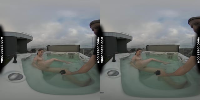 Behind The Scenes Filming Pretty Lika Rooftop Jacuzzi Dildo Masturbating VRgoddess — photo 6