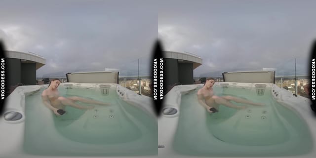 Behind The Scenes Filming Pretty Lika Rooftop Jacuzzi Dildo Masturbating VRgoddess — photo 3