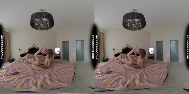 Lesbian Sex Strapon Fucking Sucking Layla With Miss Pussycat VRgoddess — photo 6