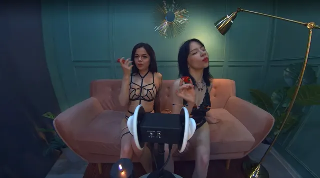Vortex Project ASMR. Two Girls Will Take Care Of Your Ears Dreamcam — photo 9