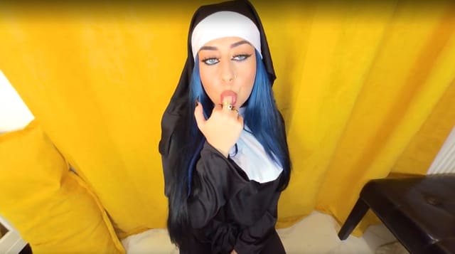 Nun Love To Suck Two Cocks (THREESOME) With Aya Goldie StefanSteelFantasy — photo 6